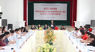 Hội nghị triển khai công tác đào tạo năm học 2015-2016 khối các Trường trực thuộc Bộ VHTTDL