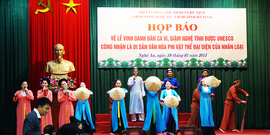 Nghệ An, Hà Tĩnh: Họp báo chuẩn bị Lễ vinh danh dân ca Ví, Giặm