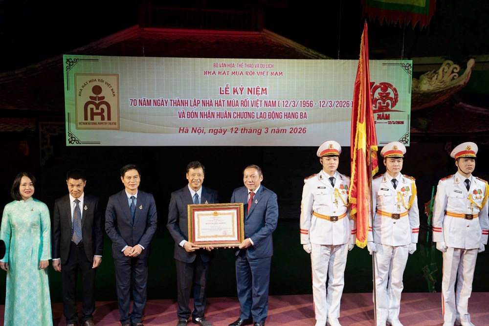 Nhà hát Múa rối Việt Nam kỷ niệm 70 năm Ngày thành lập và đón nhận Huân chương Lao động hạng Ba